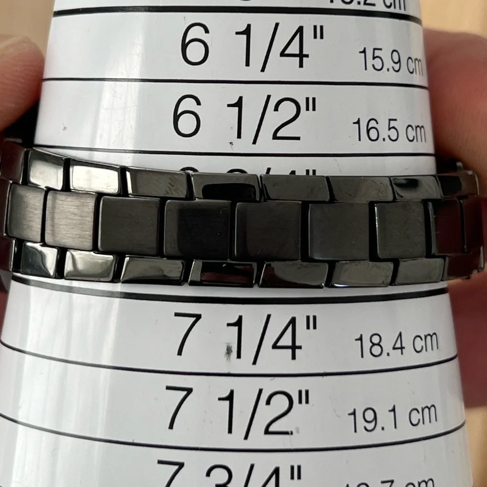 Skagen Steel Ladies Watch Black Dial Crystal Markers Black Stainless Bracelet